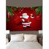 Christmas Santa Claus Print Background Wall Tapestry - multicolor W91 X L71 INCH