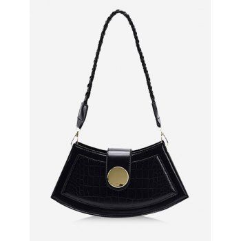 

Textured Braid Strap Crossbody Bag, Black