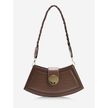 

Textured Braid Strap Crossbody Bag, Coffee