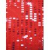Sequin Print Cutout Cold Shoulder Dress - RED XXL