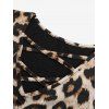 Leopard Crisscross Animal Print Casual Tee - BLACK M