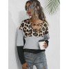 Leopard Crisscross Animal Print Casual Tee - BLACK M