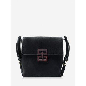 

Hollow Geo Square Cover Crossbody Bag, Black