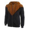 Sweat à Capuche Fourré Zippé Contrasté - Noir XXL