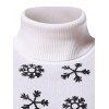 Christmas Snowflake Pattern Turtleneck Sweater - WHITE XXL