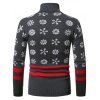 Christmas Snowflake Pattern Turtleneck Sweater - DARK GRAY XL
