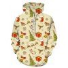 Christmas Pattern Front Pocket Hoodie - multicolor 3XL
