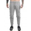 Pantalon de Sport Fuselé Plissé à Cordon - Gris Clair 3XL
