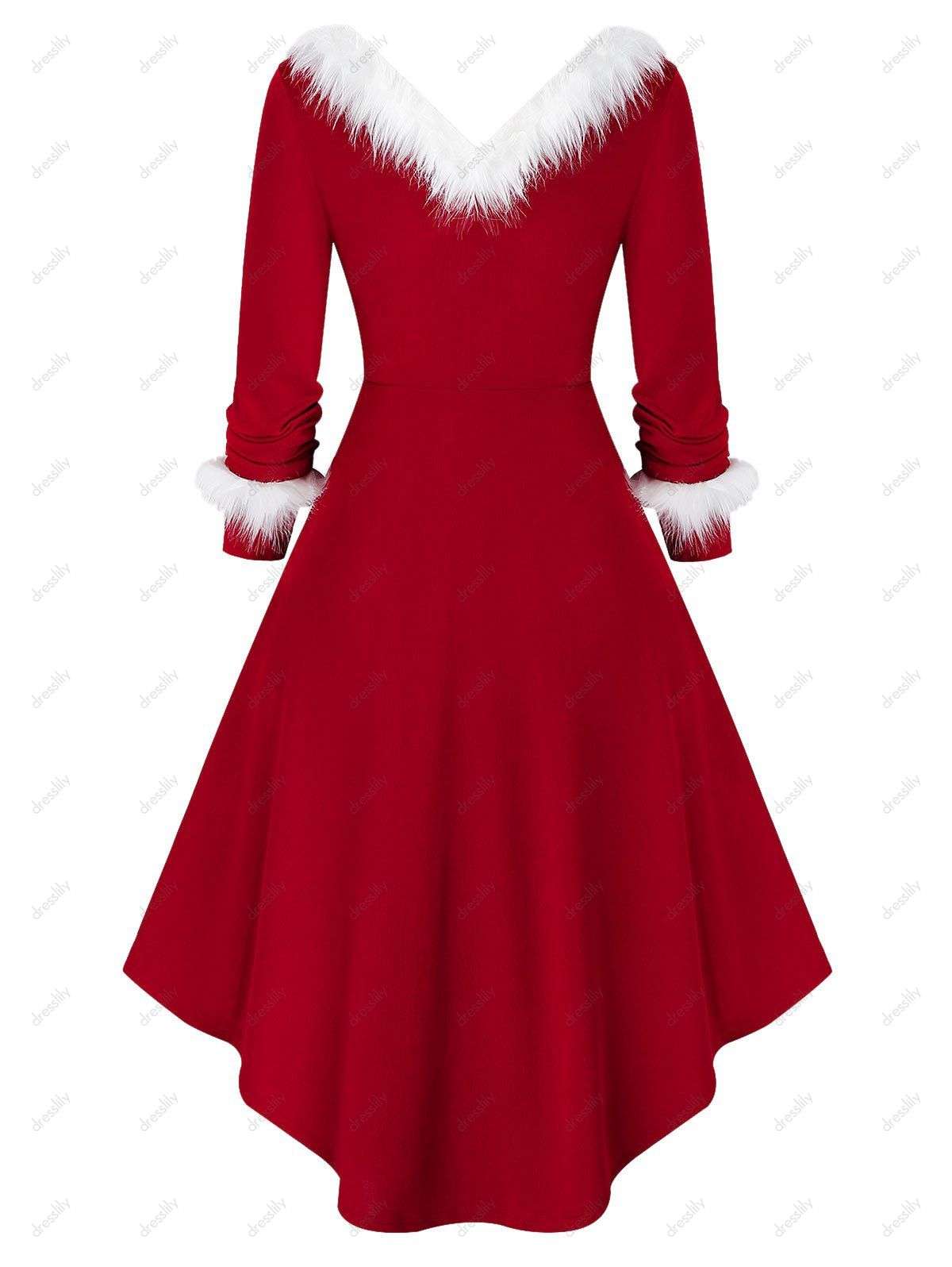red knit dress with sleeves