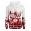 Christmas Snowflake Plaid Print Pullover Hoodie - WHITE 3XL
