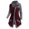 Cardigan Long Bouclé Fermeture en Tricot - Gris M