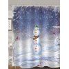 Rideau de Douche Imperméable Imprimé Bonhomme de Neige Digital - multicolor W71 X L71 INCH