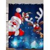 Rideau de Douche Imperméable Élan et Père Noël Imprimés - multicolor W71 X L71 INCH