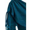 Robe Plissée Asymétrique - Paon Bleu M