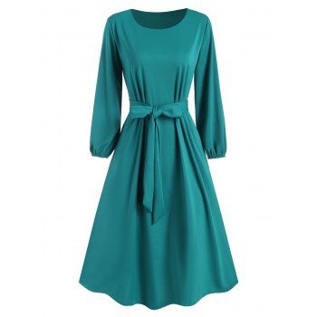 

Belted Pocket Midi Dress, Deep green