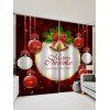 Rideaux de Fenêtre de Noël à Imprimé Lettre Boule 2 Pièces - multicolor W33.5 X L79 INCH X 2PCS