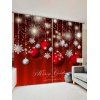Rideaux de Fenêtre de Noël Motif de Boule Boule 2 Pièces - multicolor W33.5 X L79 INCH X 2PCS