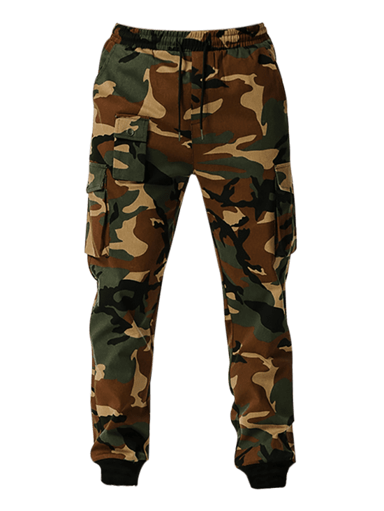 [29% OFF] 2021 Drawstring Camouflage Print Cargo Pants In ARMY GREEN ...