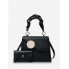 Sac à Main Pendant Géométrique Motif de Pièce de Monnaie - Noir 
