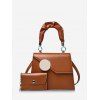 Sac à Main Pendant Géométrique Motif de Pièce de Monnaie - Brun 