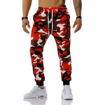 Image of Camouflage Pattern Drawstring Sports Pants
