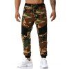 Pantalon de Sport à Imprimé Camouflage avec Poches Zippée - Vert Armée L
