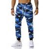 Pantalon de Sport Motif de Camouflage à Cordon - Bleu XXL