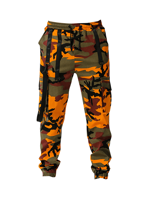 orange drawstring pants