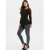 High Waisted Pocket Snap Button Side Leggings - GRAY 3XL