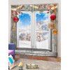 Rideaux de Fenêtre de Noël à Imprimé Neige 2 Pièces - Nuage Gris W30 X L65 INCH X 2PCS