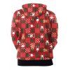Fuax Tuxedo Christmas Pattern Hoodie - RED XL