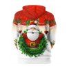 Christmas Santa Claus Candy Pattern Hoodie - RED M