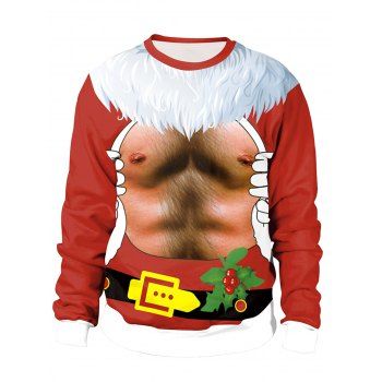 

Christmas Naked Belly Print Sweatshirt, Red