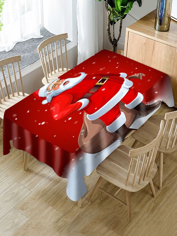 Nappe de Table Imperméable à Imprimé Père Noël Numérique - multicolor W55 X L71 INCH