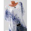 T-shirt Tunique Cachemire Imprimé de Grande Taille - Blanc 4XL