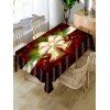 Nappe de Table Imperméable Motif Cloches de Noël avec Nœud - multicolor W60 X L84 INCH
