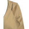 Hooded Roll Tab Sleeve Pocket Jacket - LIGHT COFFEE L