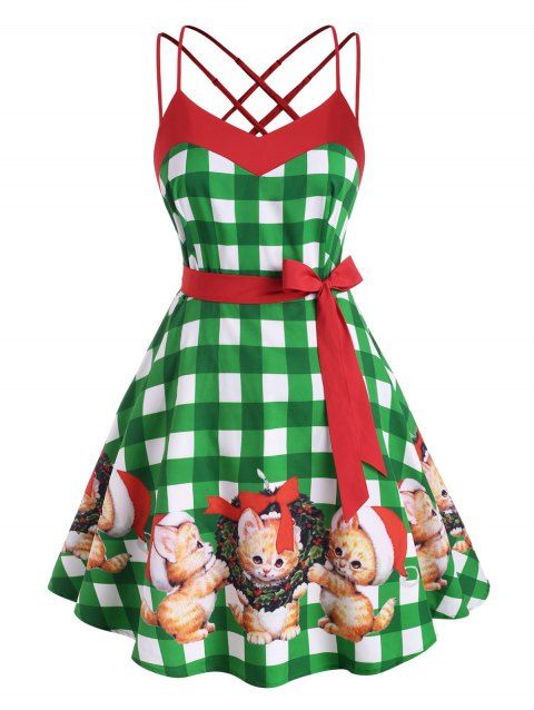 dresslily christmas cat dress