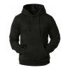 Sweat à Capuche Pull-over Plissé Détaillé avec Poche Kangourou en Laine - Noir L