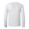 T-shirt Henley Côtelé à Manches Longues - Blanc S