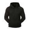 Sweat à Capuche à Carreaux à Manches Raglan - Noir XXL