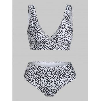 

Dalmatian Print Padded Bikini Set, White