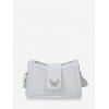 Sac à Bandoulière Texturé Motif de Papillon en Couleur Unie - Blanc Lait 