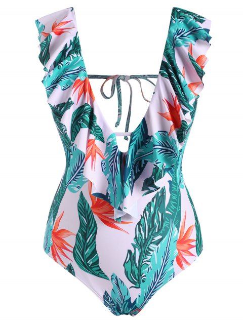 flounce swimsuit plus size