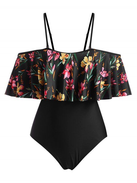 flounce swimsuit plus size