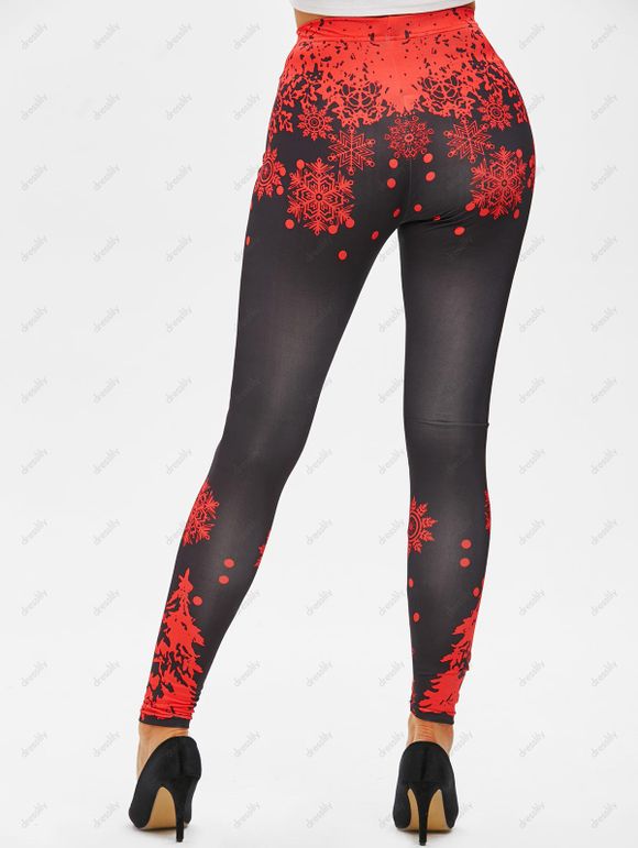 Legging Moulant Imprimé Élan de Noël - multicolor M