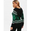 Christmas Snowflake Lace Up Hooded Slit High Low Sweater - multicolor XXL