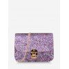 Sac à Bandoulière avec Chaîne à Paillettes - Mauve 