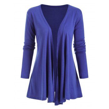 

Open Front Jersey Jacket, Blue