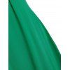 Pintuck Detail Trapeze Midi Dress - GREEN 3XL